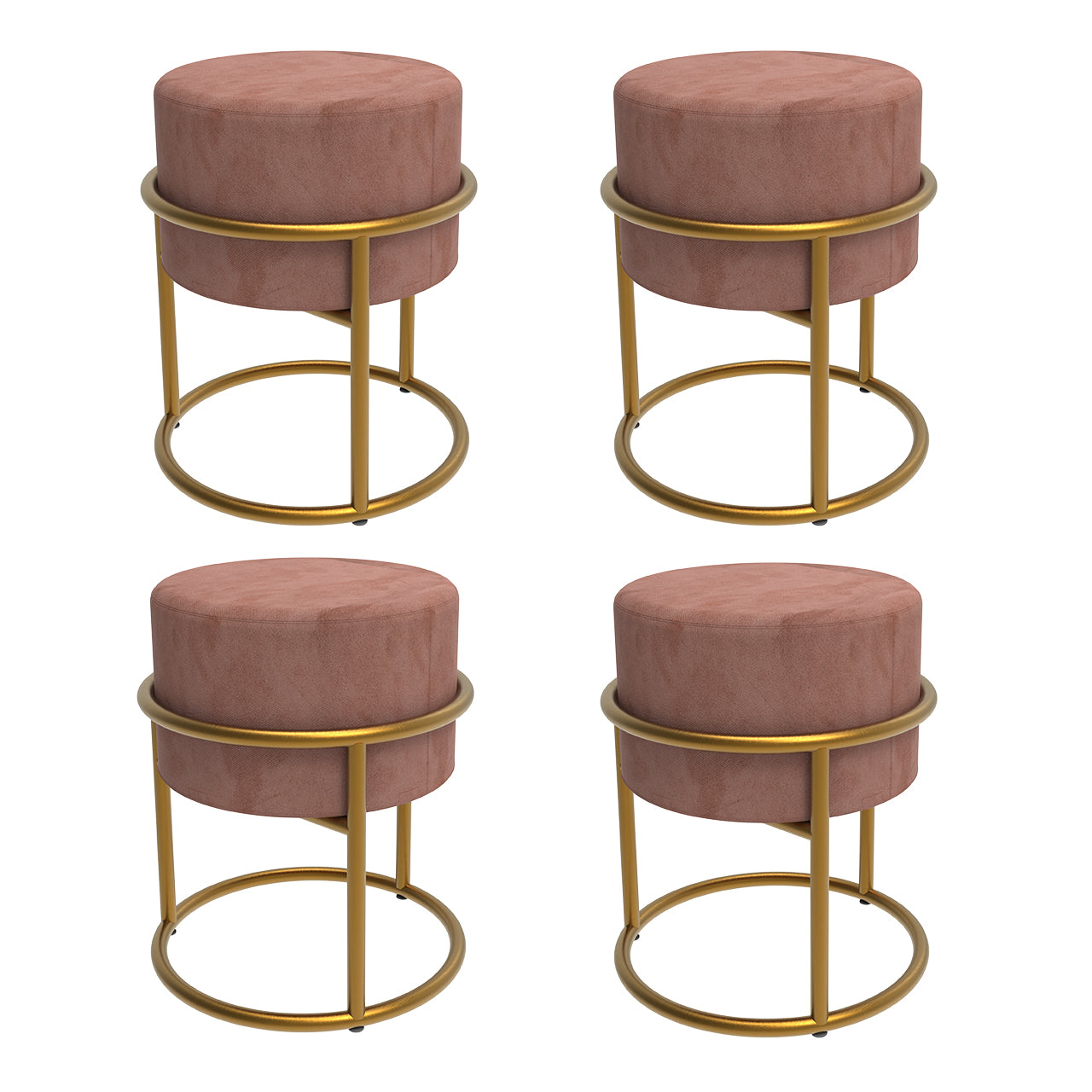 Banqueta De Ferro , Puff Design Moderno 4 Un
