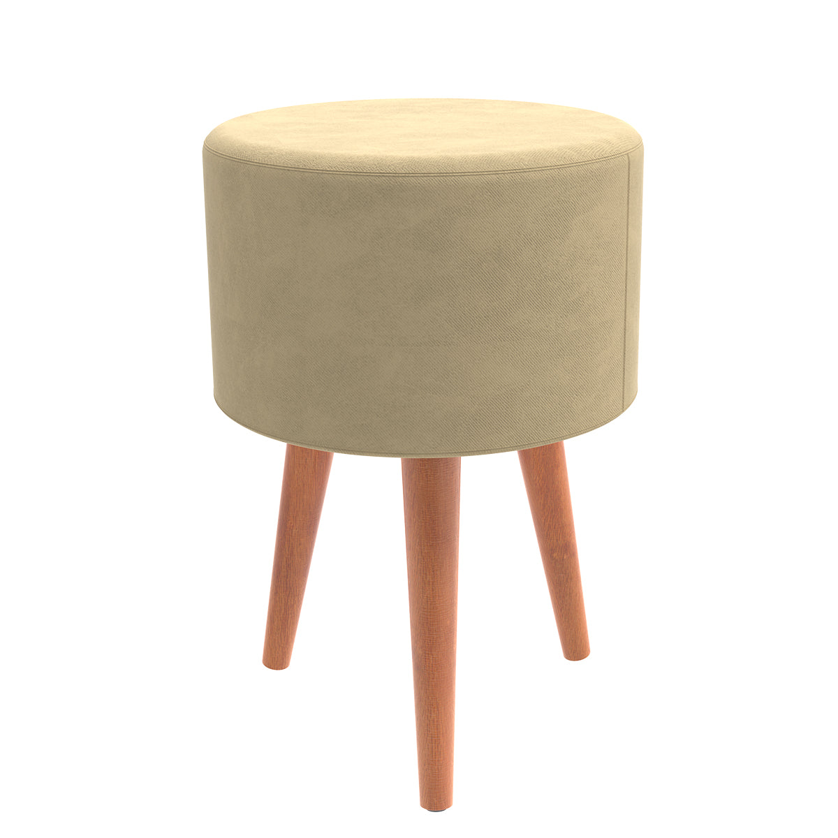 Puff Redondo Banqueta Pé palito Retrô Decorativo
