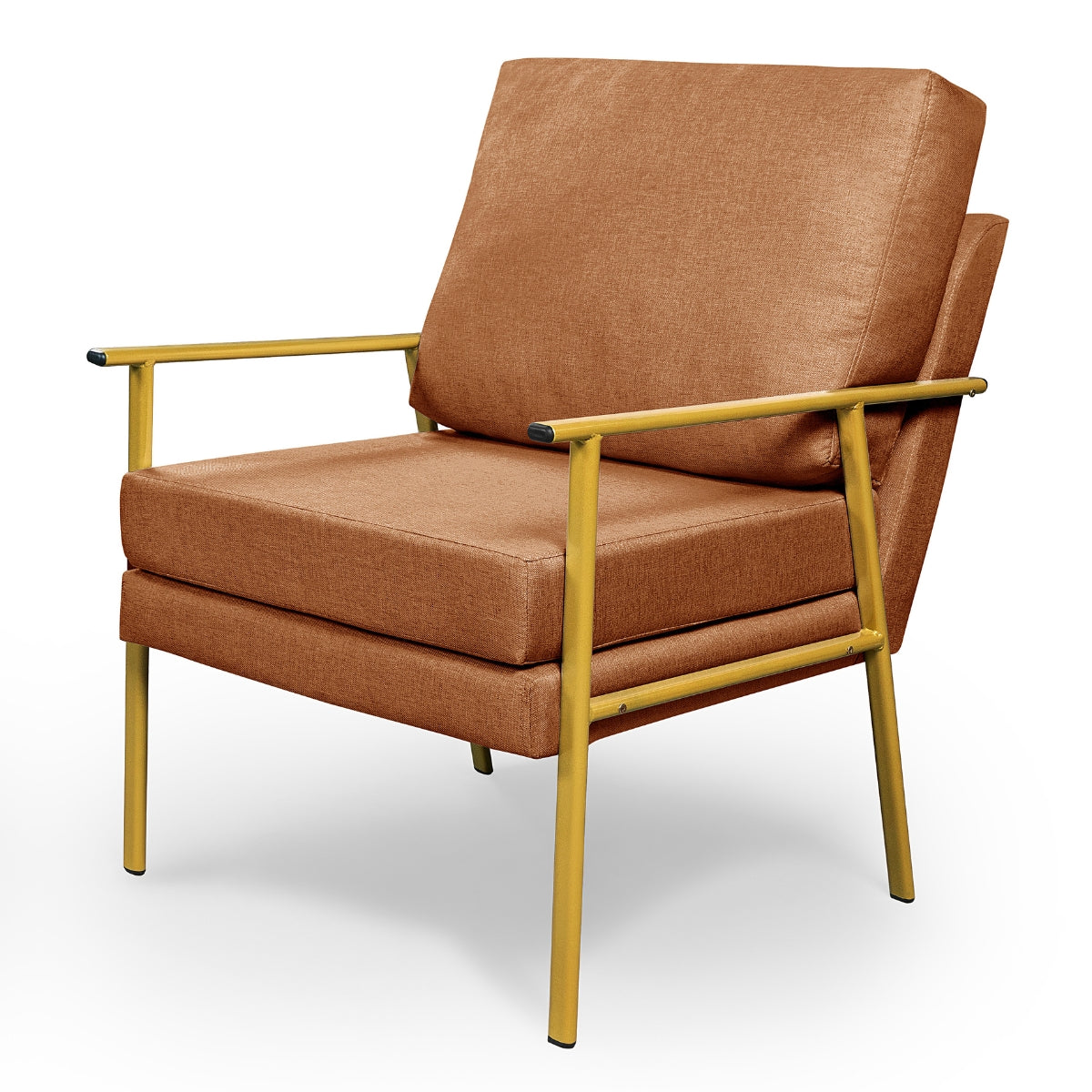 Poltrona Mona Iron Design Elegante em Ferro Linho de Alto Padrão