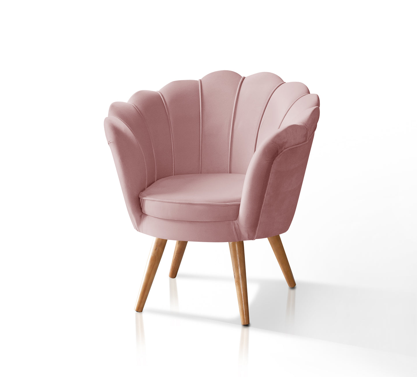Poltrona Pétala Decorativa Pés Palito Flor