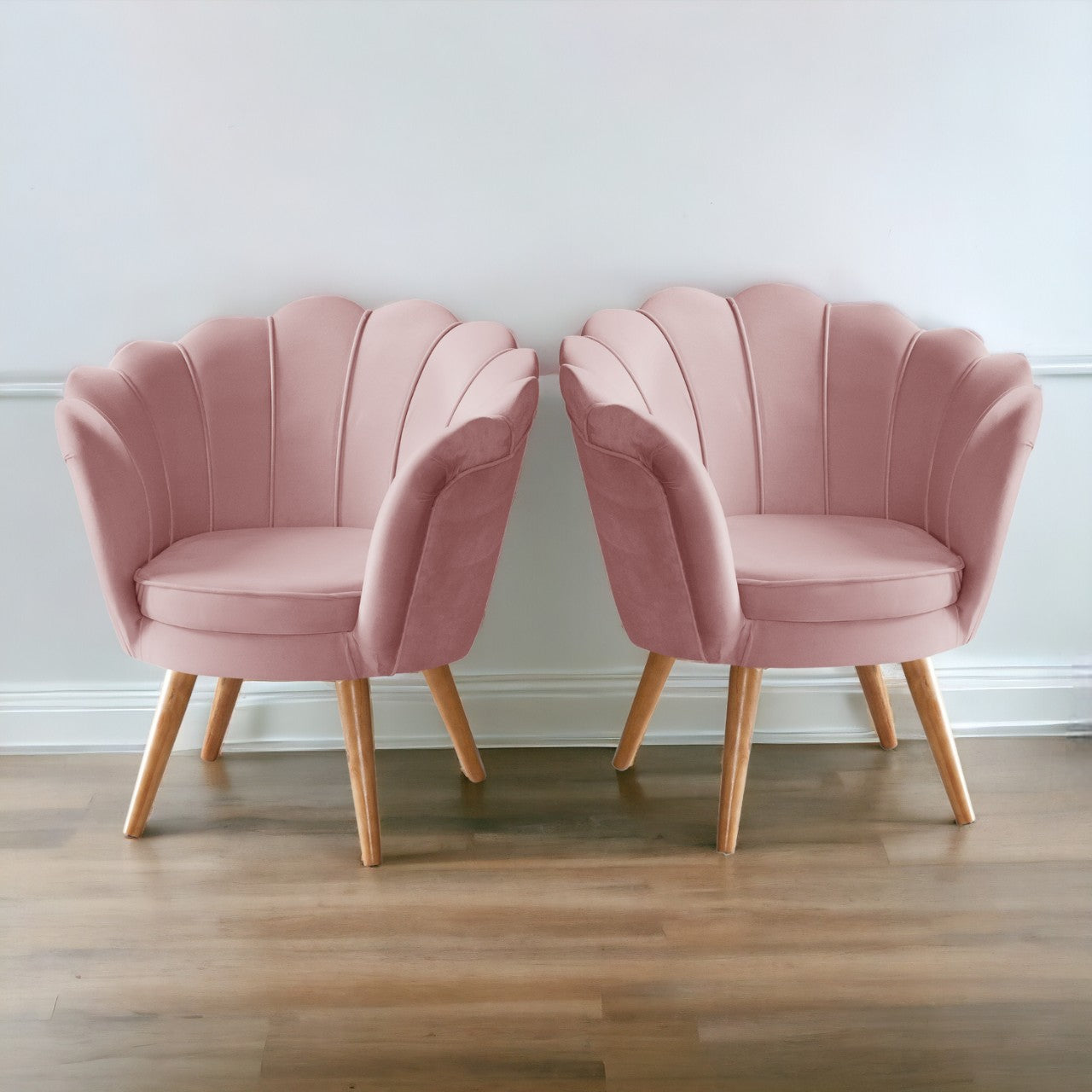 Poltrona Pétala Decorativa Pés Palito Flor