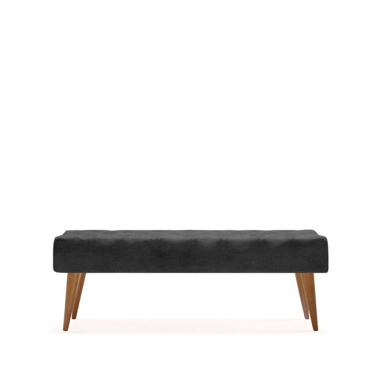 Puff Recamier Capitone Decorativo Casal 132 Cm Para Quarto Em Eucalipto