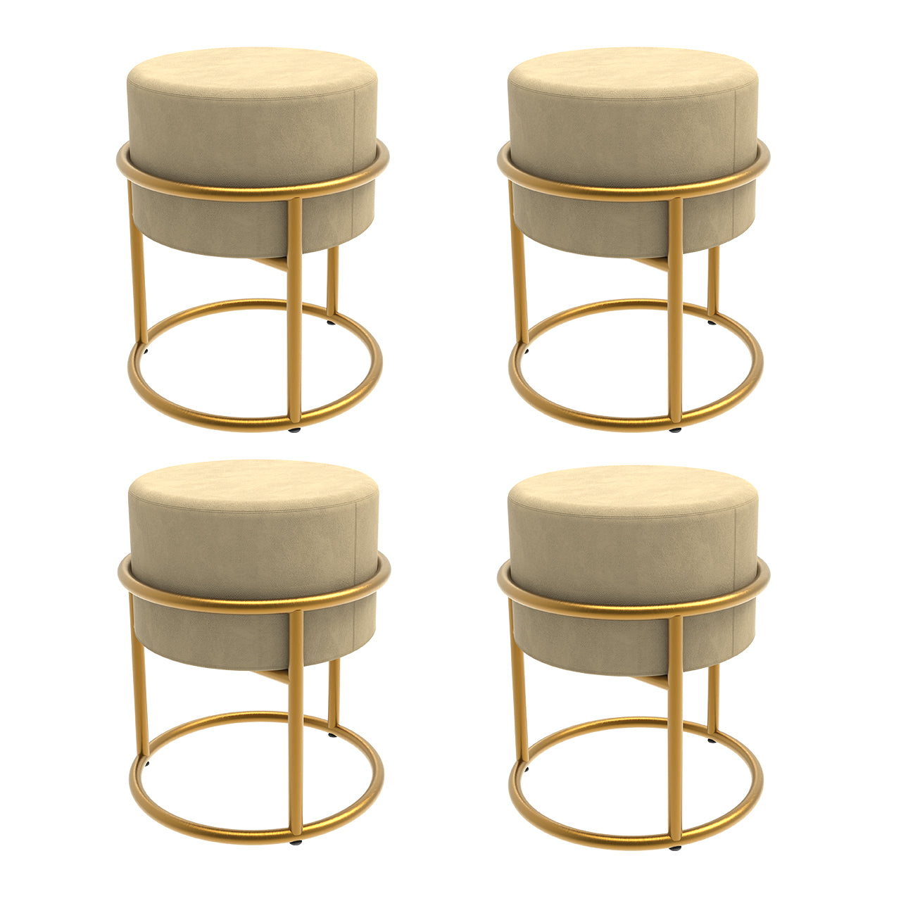 Banqueta De Ferro , Puff  Design Moderno 4 Un