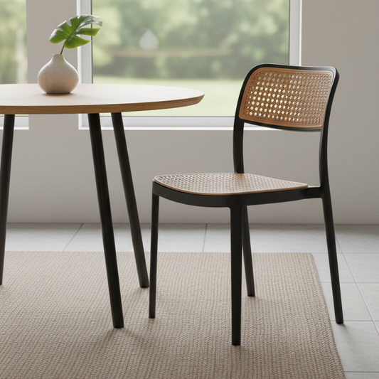 Cadeira Bali Telinha Sintético para Sala De Jantar Bege - 1 und