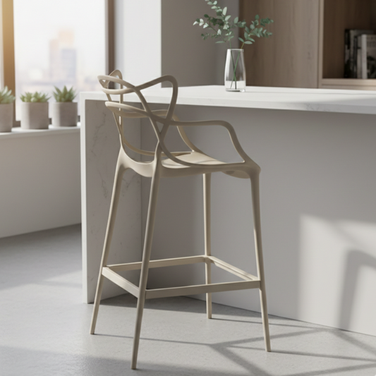 Banqueta Alta Allegra Acabamento Premium - Nude / 1 Und