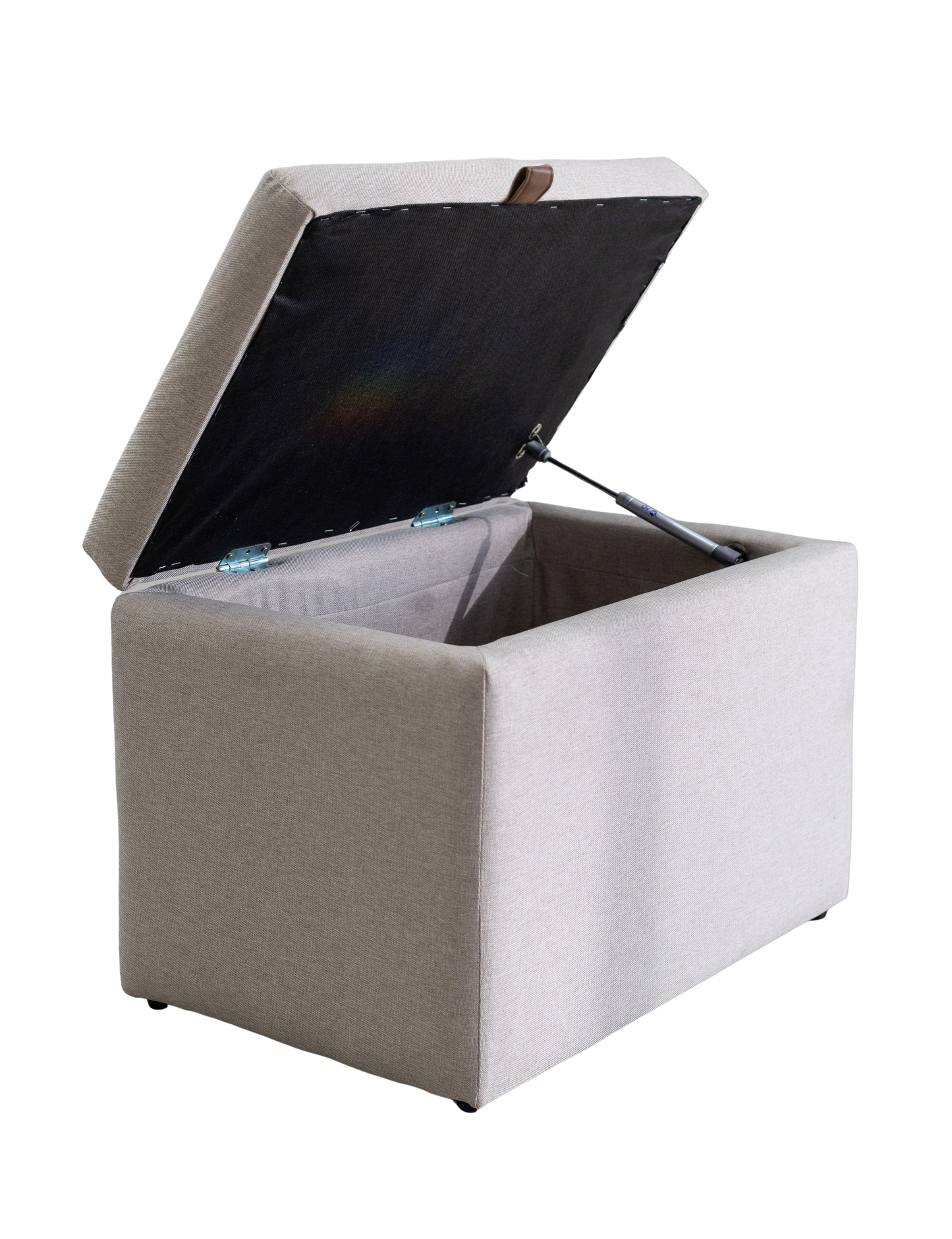 Puff Berlim Moderno com Armazenamento Grande - Cinza