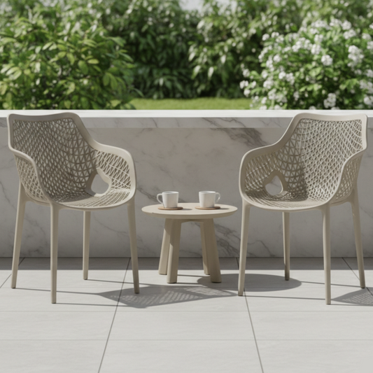 Kit 2 Poltronas Suits Moderna Goumert com Acabamento Premium - Nude
