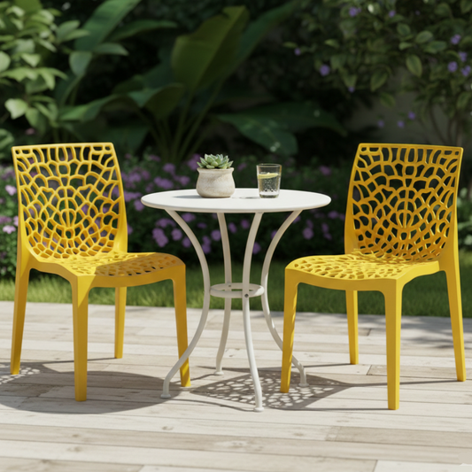 Kit 2 Cadeiras Gruvyer Moderno - Amarela
