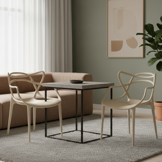 Kit 2 Cadeiras Allegra Original - Polipropileno - Nude