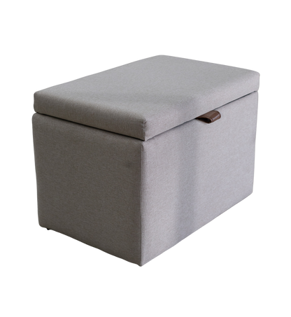 Puff Berlim Moderno com Armazenamento Grande - Cinza