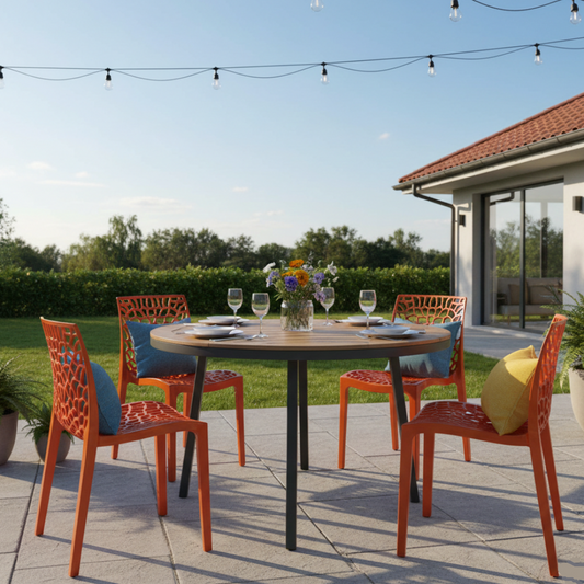 Kit 4 Cadeiras Gruvyer Moderno - Terracota