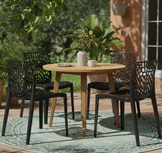 Kit 4 Cadeiras Gruvyer Moderno - Preto