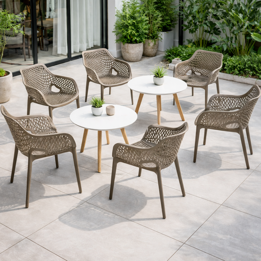 Kit 6 Poltronas Suits Moderna Goumert com Acabamento Premium - Fendi