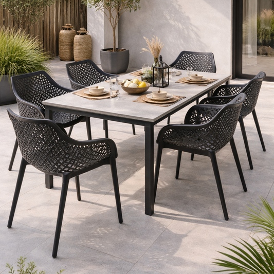 Kit 6 Poltronas Suits Moderna Goumert com Acabamento Premium - Preto