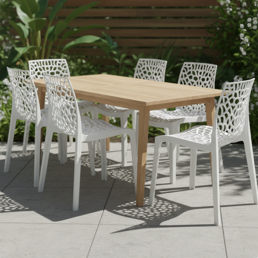 Kit 6 Cadeiras Gruvyer Moderno - Branco