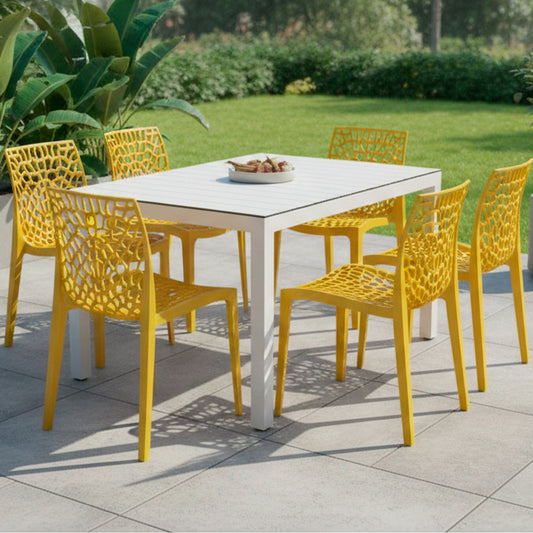 Kit 6 Cadeiras Gruvyer Moderno - Amarela