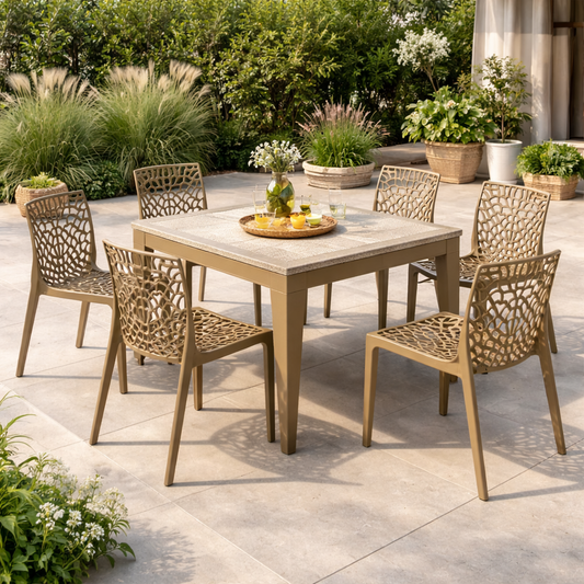 Kit 6 Cadeiras Gruvyer Moderno - Nude