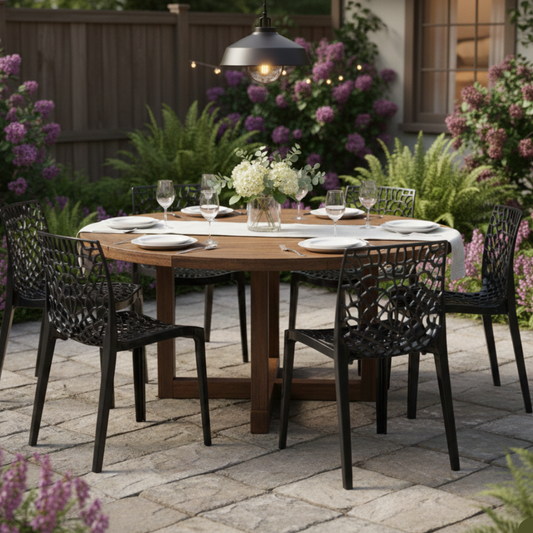 Kit 6 Cadeiras Gruvyer Moderno - Preto