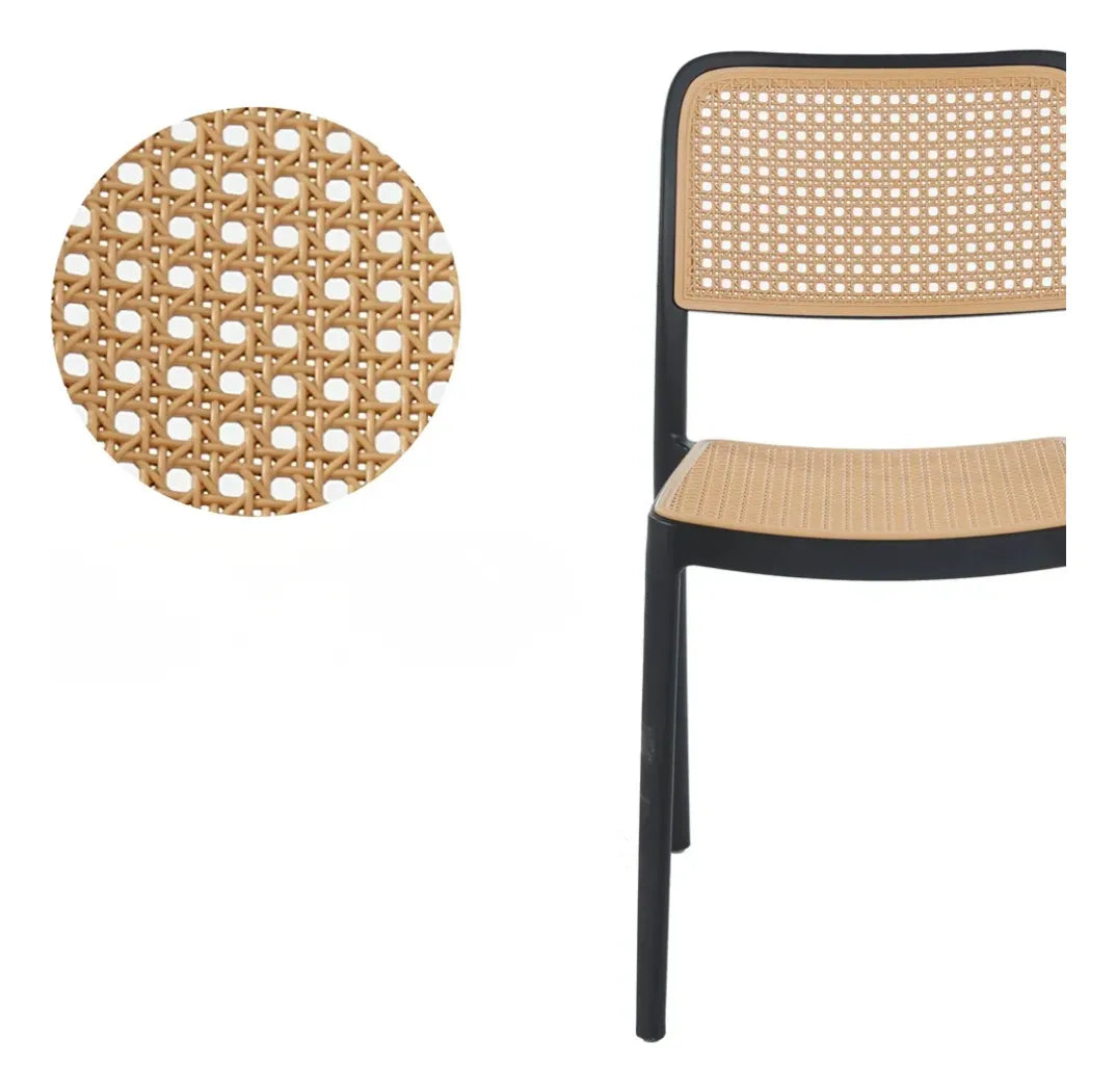 Cadeira Bali Telinha Sintético para Sala De Jantar Bege - 1 und