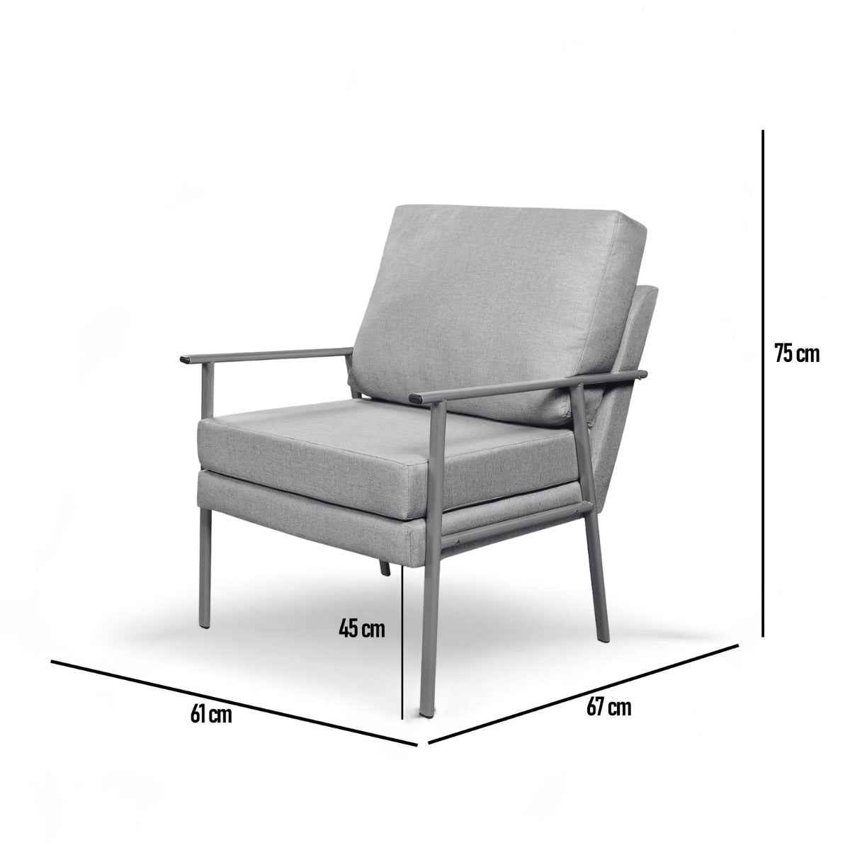 Poltrona Mona Iron Design Elegante em Ferro Linho de Alto Padrão