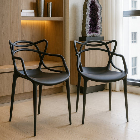 Kit 2 Cadeiras Allegra Original - Polipropileno - Preto