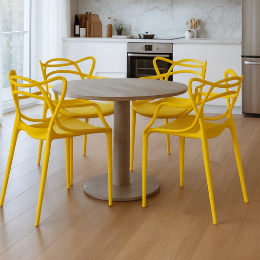 Kit 4 Cadeiras Allegra Original - Polipropileno - Amarela