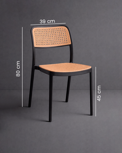 Kit 2 Cadeiras Bali Telinha Sintético para Sala De Jantar Bege