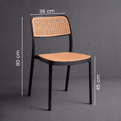 Cadeira Bali Telinha Sintético para Sala De Jantar Bege - 1 und