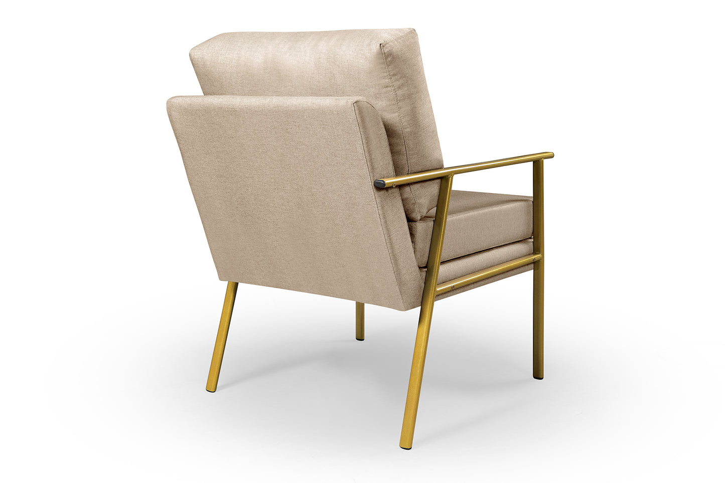 Poltrona Mona Iron Design Elegante em Ferro Linho de Alto Padrão