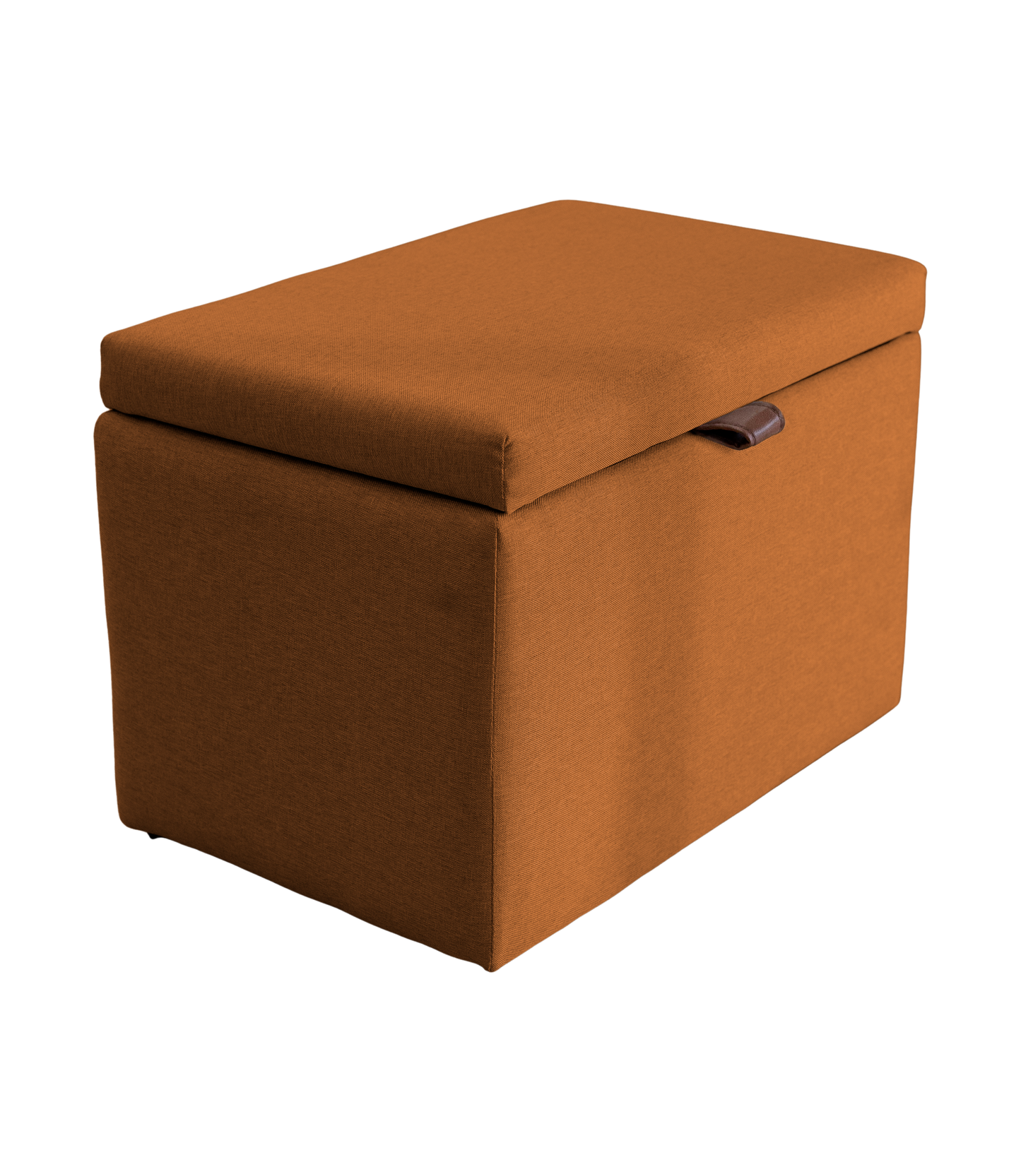 Puff Berlim Moderno com Armazenamento Retangular - TerraCota