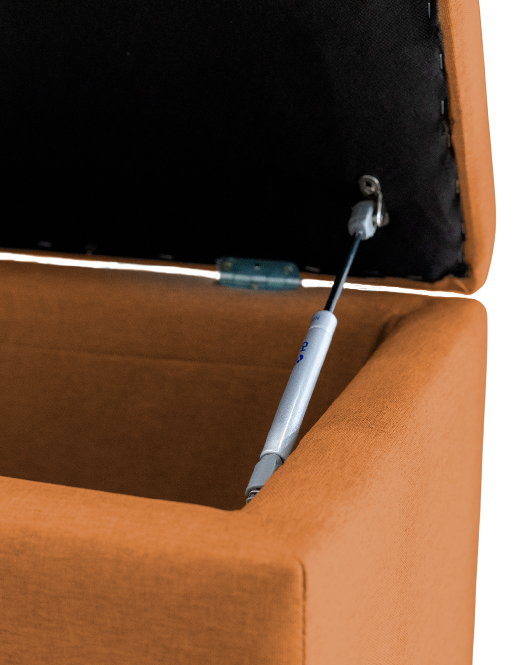 Puff Berlim Moderno com Armazenamento Retangular - TerraCota