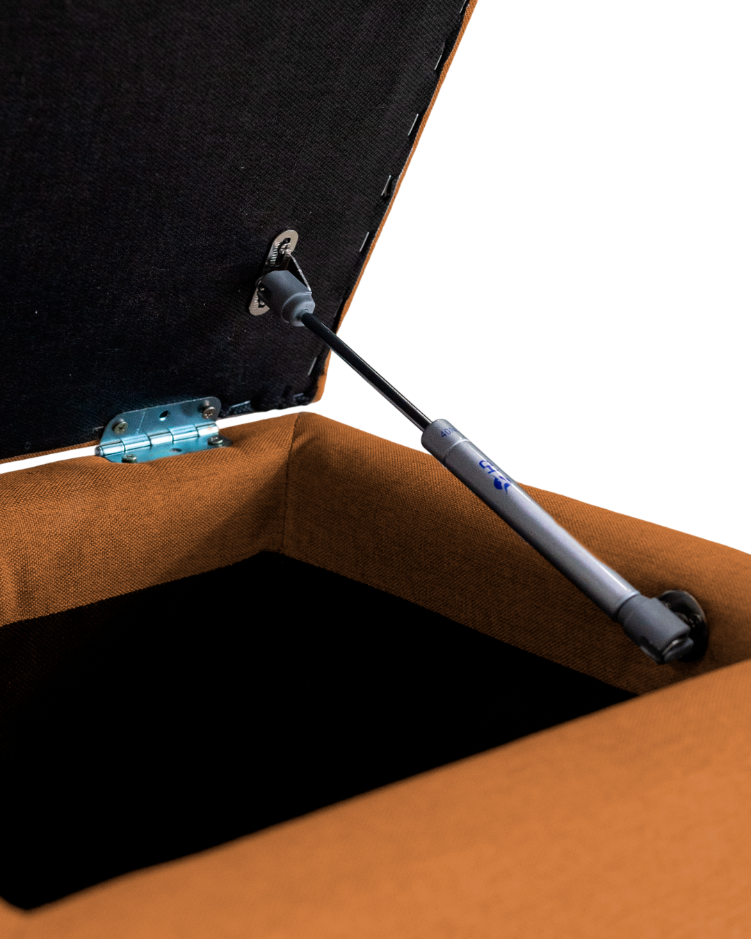 Puff Berlim Moderno com Armazenamento Retangular - TerraCota