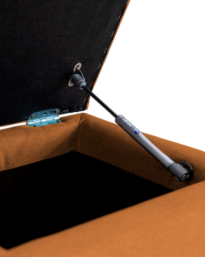 Puff Berlim Moderno com Armazenamento Retangular - TerraCota