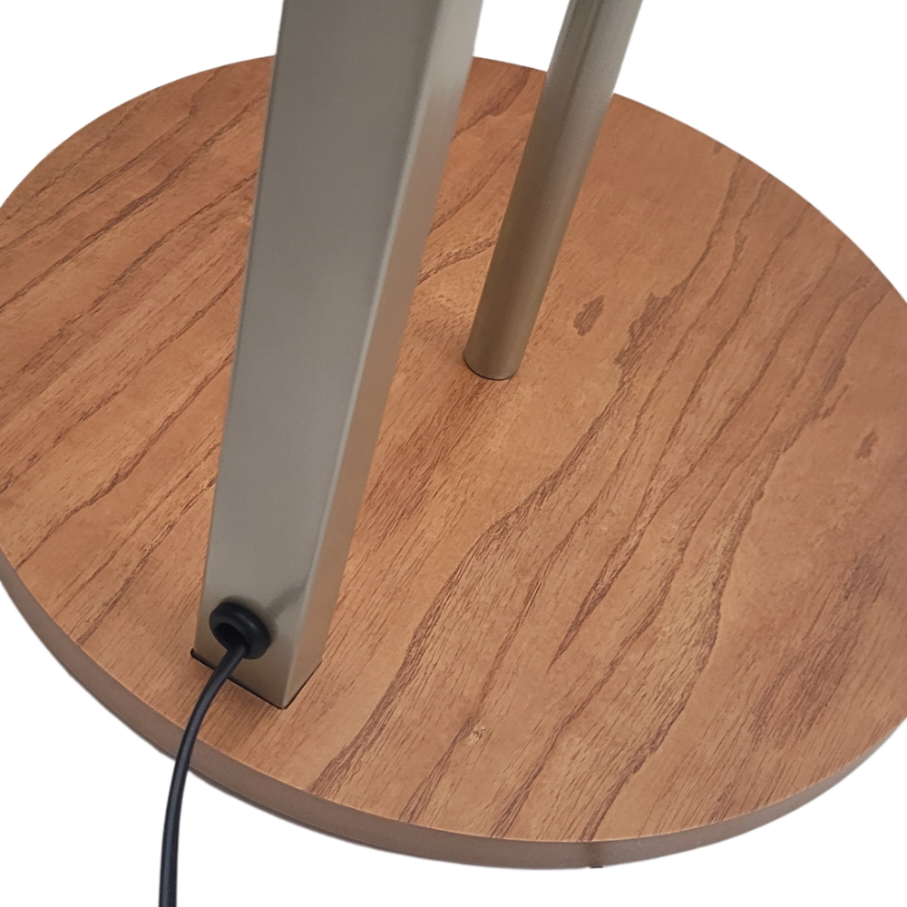 Luminária Indústrial de Chão Salone de Luxo - Bege / Preto