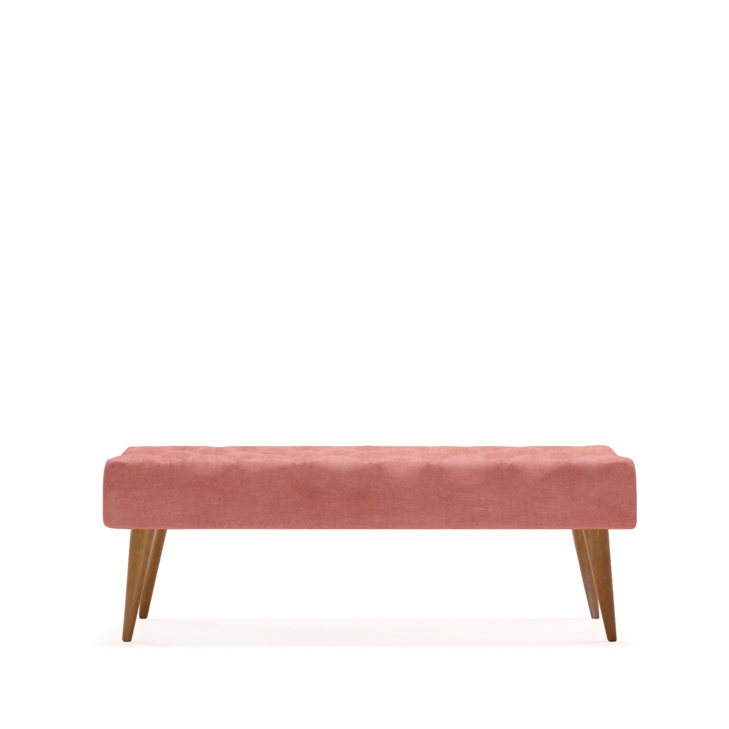 Puff Recamier Capitone Decorativo Casal 132 Cm Para Quarto Em Eucalipto