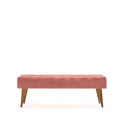 Puff Recamier Capitone Decorativo Casal 132 Cm Para Quarto Em Eucalipto