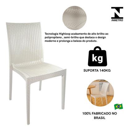 Cadeira Rattan Moderna - Nude / 1 Und