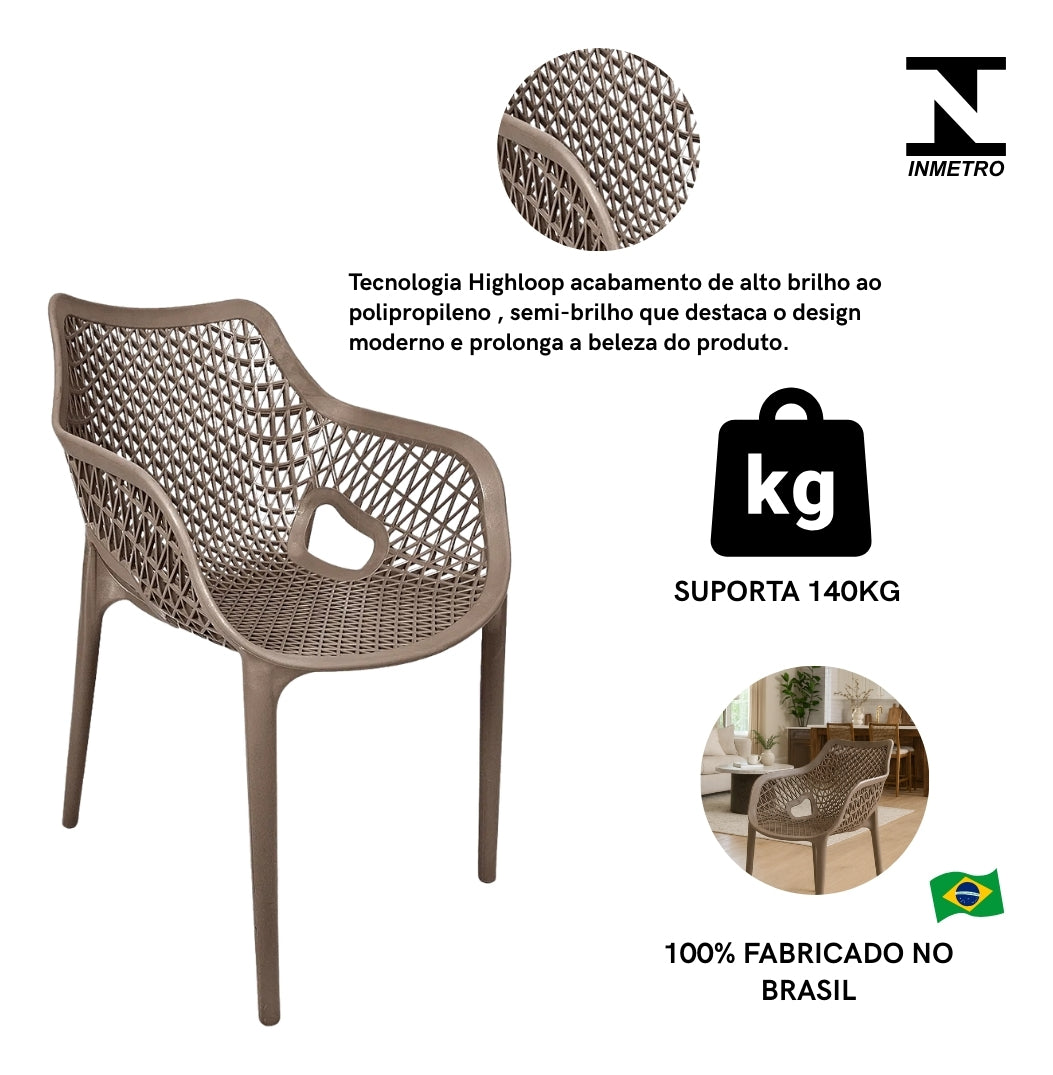 Poltrona Suits Moderna Goumert com Acabamento Premium - Fendi / 1 Und