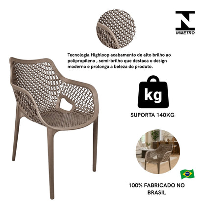 Poltrona Suits Moderna Goumert com Acabamento Premium - Fendi / 1 Und