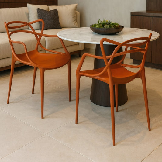 Kit 2 Cadeiras Allegra Original - Polipropileno - Terracota