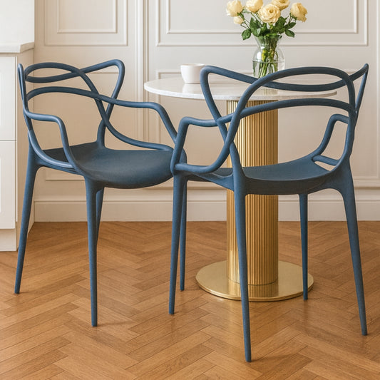 Kit 2 Cadeiras Allegra Original - Polipropileno - Azul Petróleo