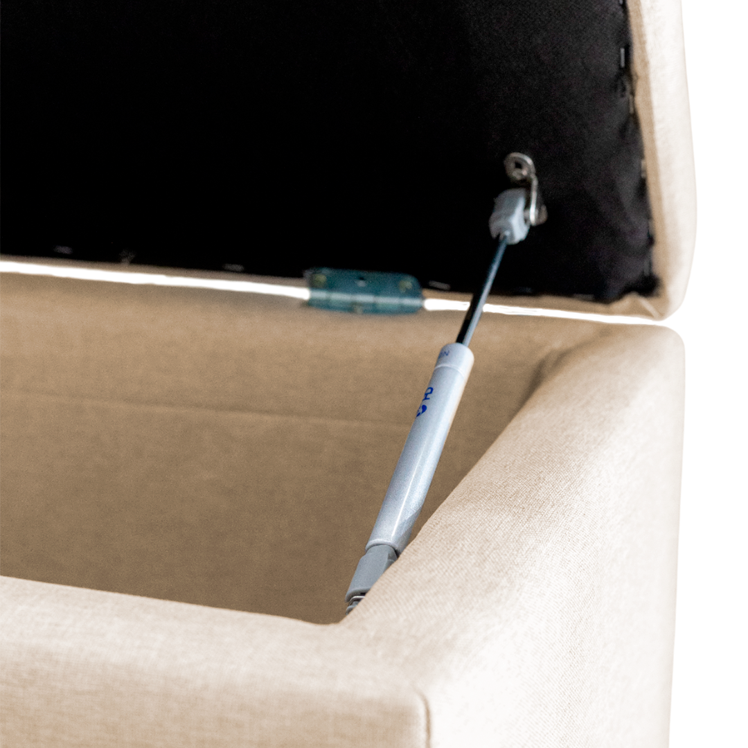 Puff Berlim Moderno com Armazenamento - Palha