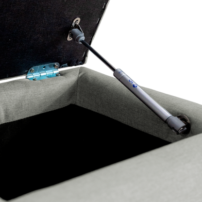 Puff Berlim Moderno com Armazenamento Grande - Cinza